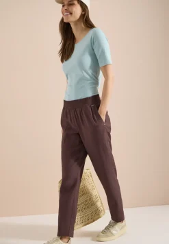Mid Waist Slim Legs broek in Loose Fit