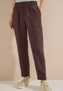 Mid Waist Slim Legs broek in Loose Fit