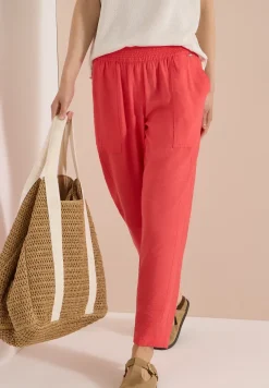 Mid Waist Slim Legs broek in Loose Fit