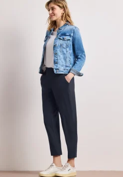 Mid Waist Slim Legs broek in Loose Fit