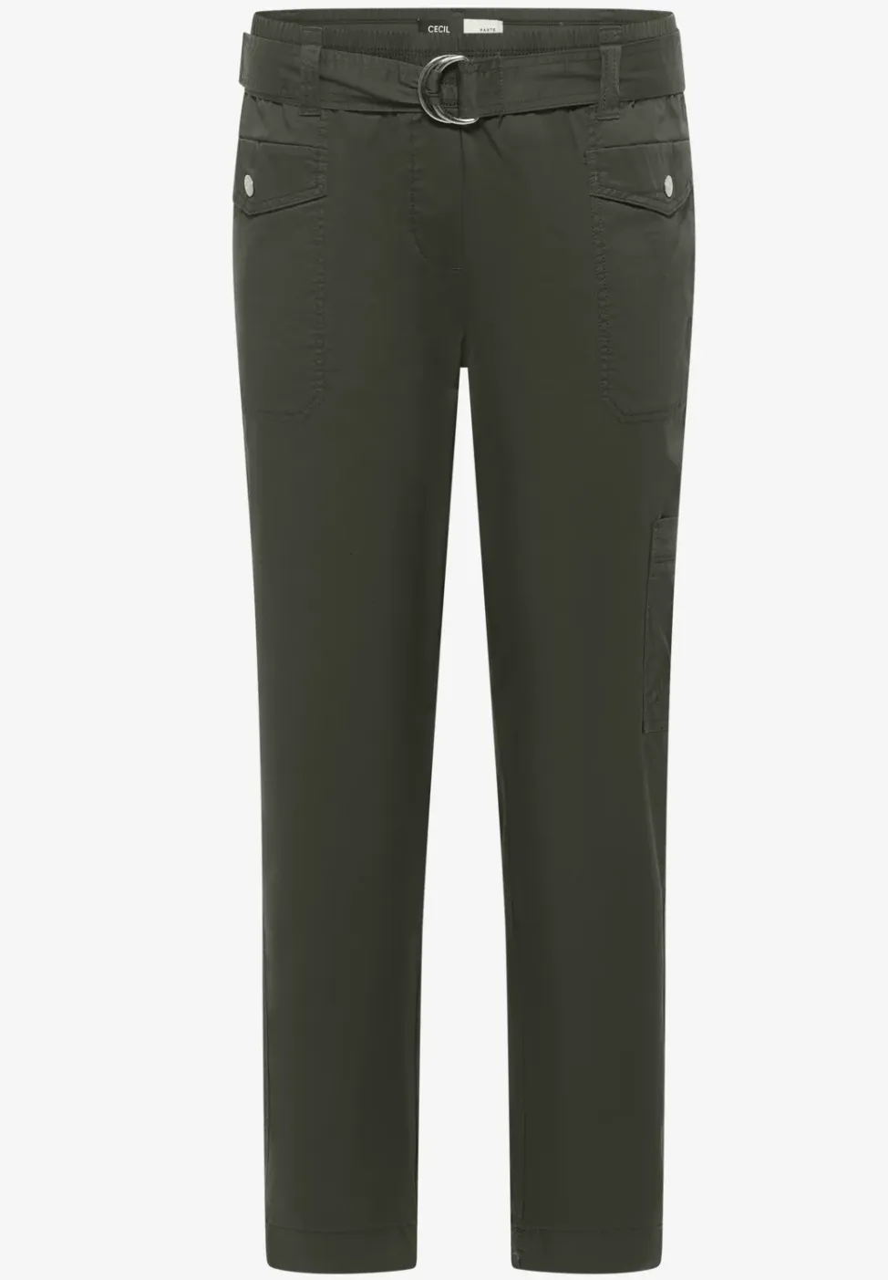 Mid Waist Slim Legs broek in Loose Fit