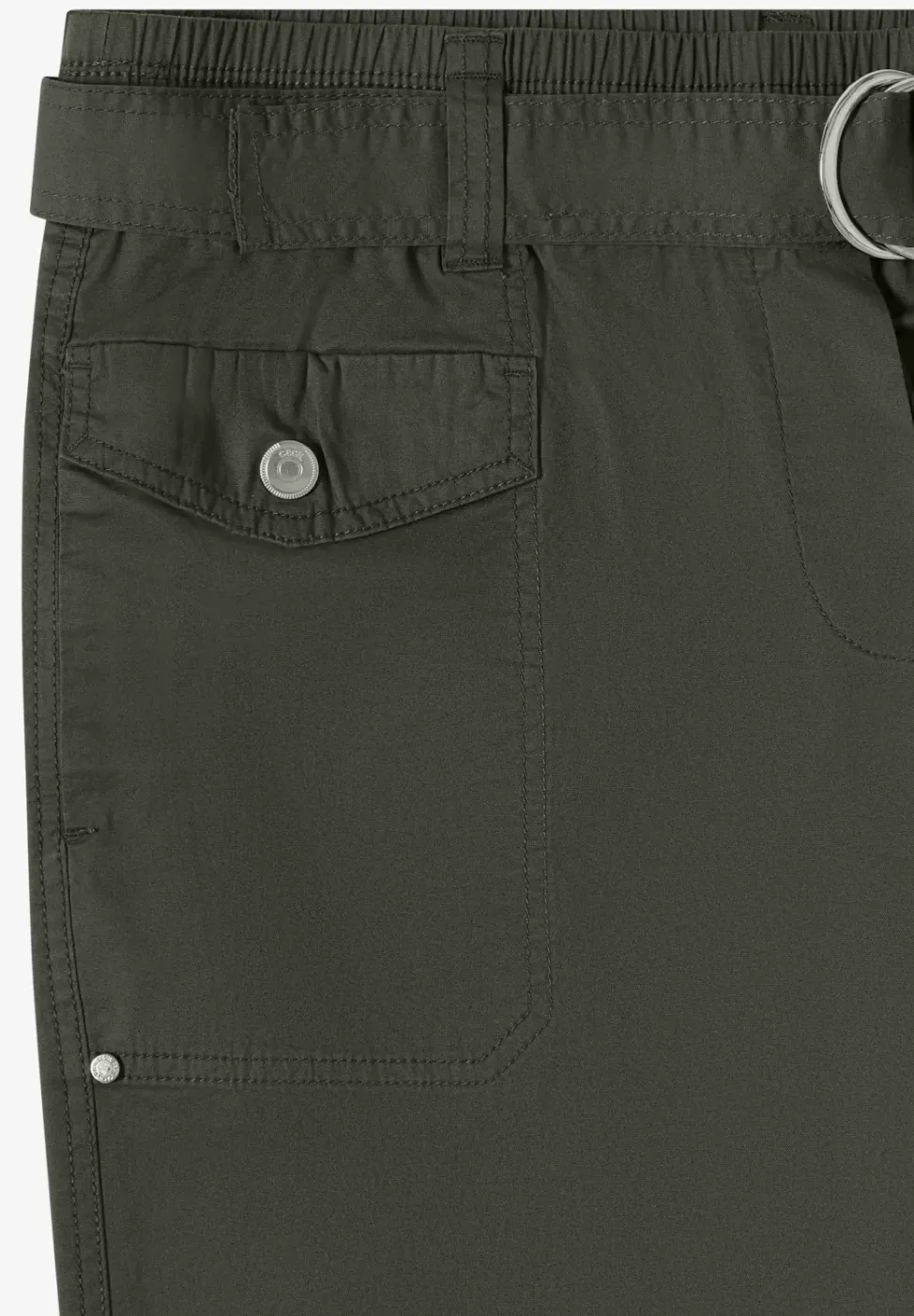 Mid Waist Slim Legs broek in Loose Fit