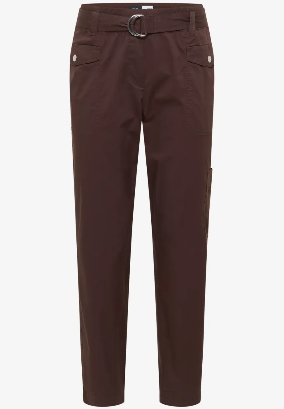 Mid Waist Slim Legs broek in Loose Fit