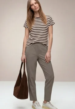 Mid Waist Slim Legs broek in Loose Fit