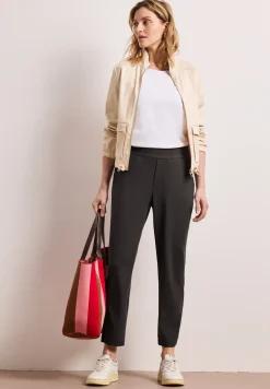 Mid Waist Slim Legs broek in Loose Fit