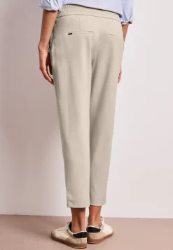 Mid Waist Slim Legs broek met gesp