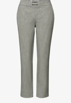 Mid Waist Slim Legs broek met gesp