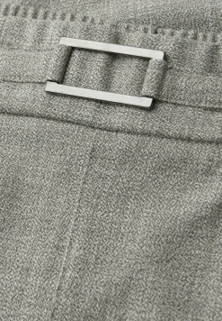 Mid Waist Slim Legs broek met gesp