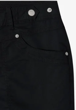 Mid Waist Slim Legs broek met omslag