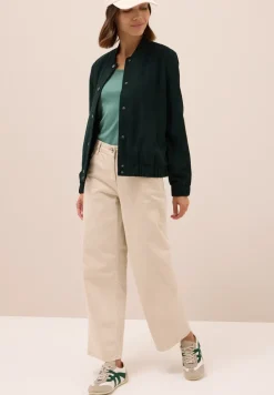Mini ribfluwelen blouson