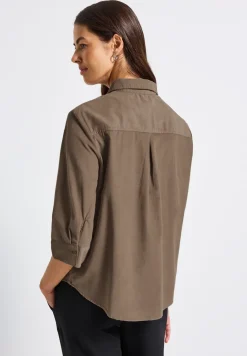 Mini corduroy overhemd blouse