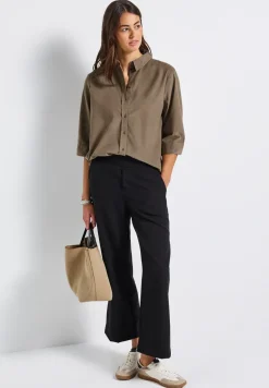 Mini corduroy overhemd blouse