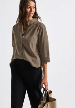 Mini corduroy overhemd blouse