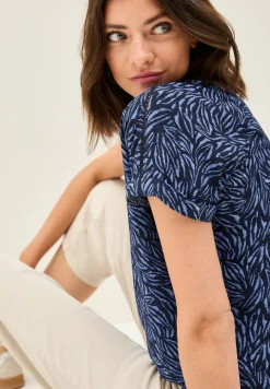 Minimal print blouse shirt