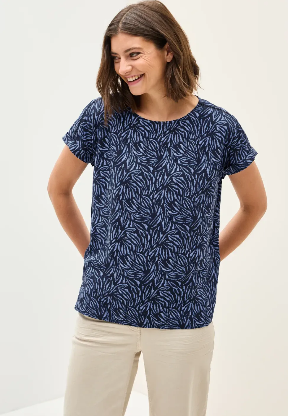 Minimal print blouse shirt