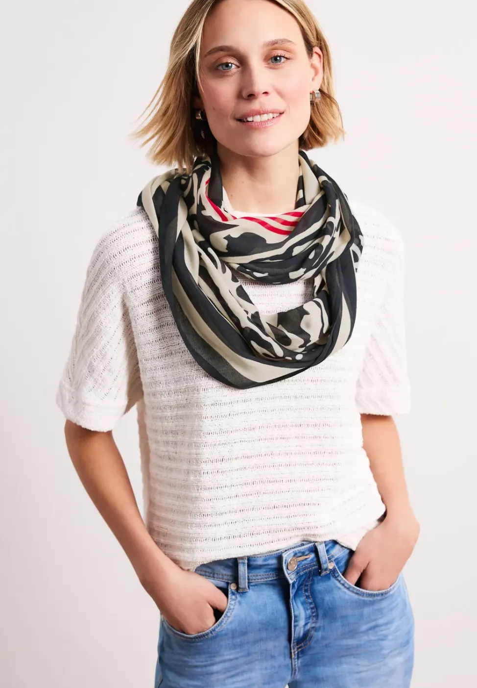 Modal lussjaal met print