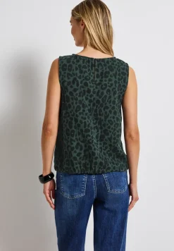 Mousseline blouse top met print