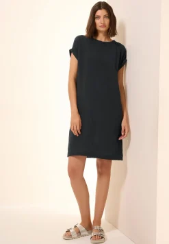 Mousseline jurk in effen kleur