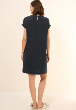 Mousseline jurk in effen kleur