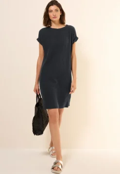 Mousseline jurk in effen kleur