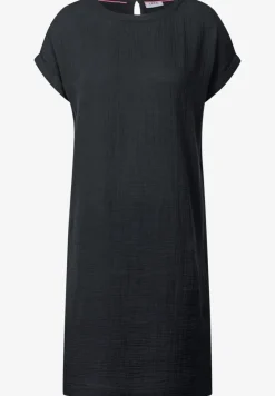 Mousseline jurk in effen kleur