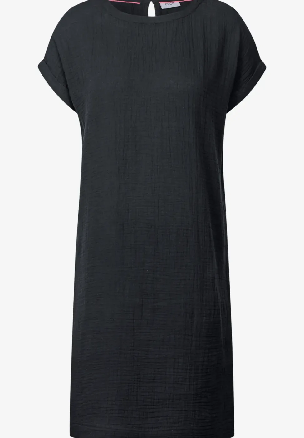 Mousseline jurk in effen kleur