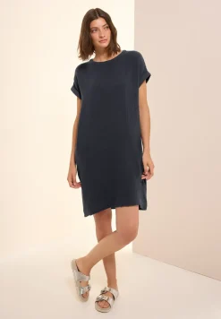 Mousseline jurk in effen kleur