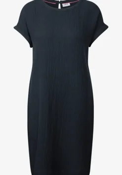 Mousseline jurk in effen kleur