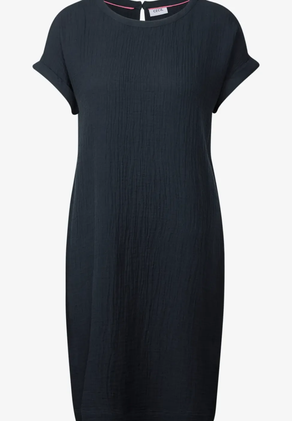 Mousseline jurk in effen kleur