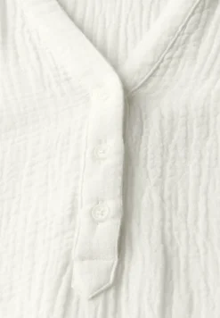 Mousseline blouse met korte mouwen