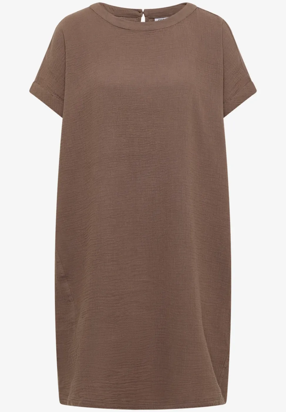 Mousseline jurk met korte mouwen