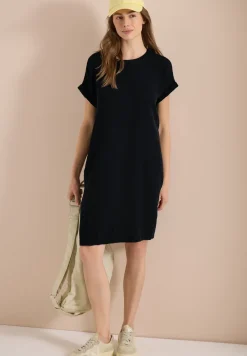 Mousseline jurk met korte mouwen