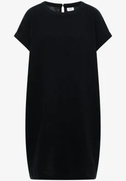 Mousseline jurk met korte mouwen