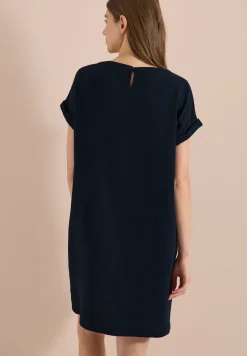 Mousseline jurk met korte mouwen