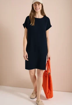 Mousseline jurk met korte mouwen