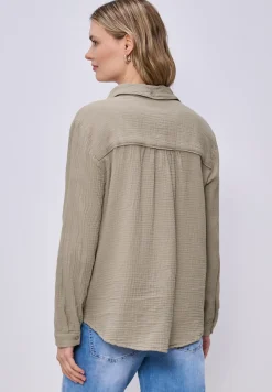 Mousseline overhemd blouse
