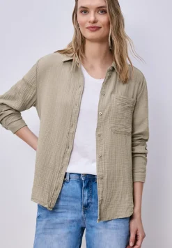 Mousseline overhemd blouse