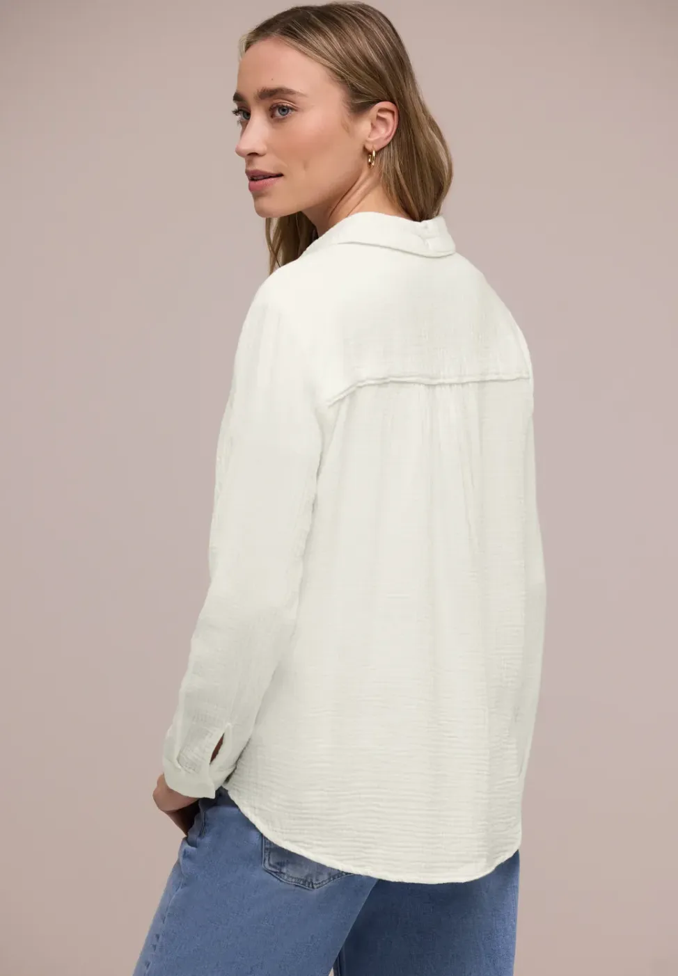 Mousseline overhemd blouse