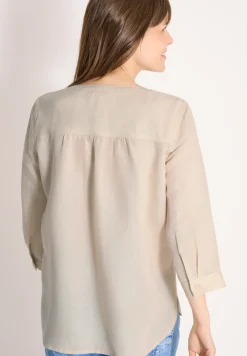 3/4 mouw blouse van linnenmix