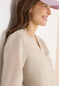 3/4 mouw blouse van linnenmix