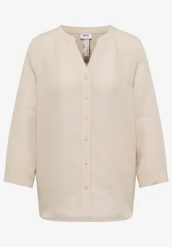 3/4 mouw blouse van linnenmix
