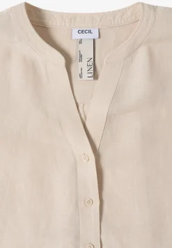 3/4 mouw blouse van linnenmix