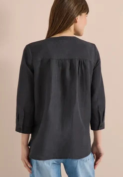 3/4 mouw blouse van linnenmix