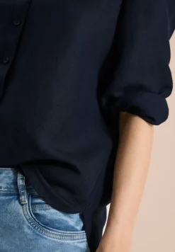 3/4 mouw blouse van linnenmix