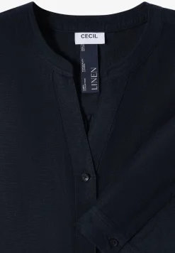 3/4 mouw blouse van linnenmix