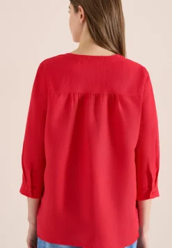 3/4 mouw blouse van linnenmix