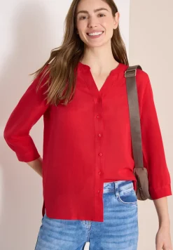 3/4 mouw blouse van linnenmix