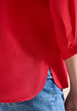 3/4 mouw blouse van linnenmix