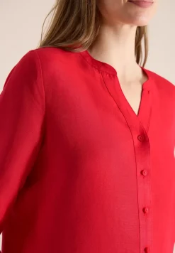 3/4 mouw blouse van linnenmix