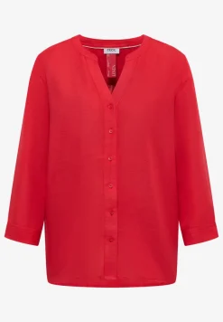 3/4 mouw blouse van linnenmix